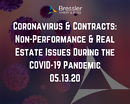 Webinar: Coronavirus & Contracts: Non-Performance & Real Estate Issues During the COVID-19 Pandemic 05.13.20